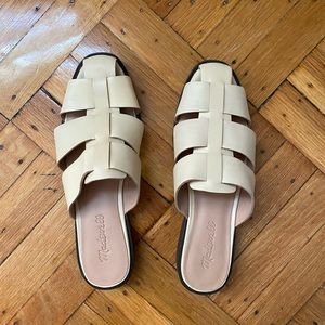 Madewell The Dixson Fisherman Mule in White Size 7.5